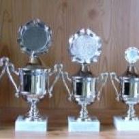 5er Serie Henkel-Pokale silber 16 bis 25cm #25