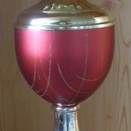 Pokal Kelch rot-gold 37cm #301