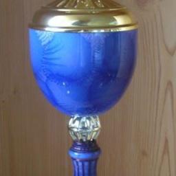 Pokal Kelch blau 38,5cm #307