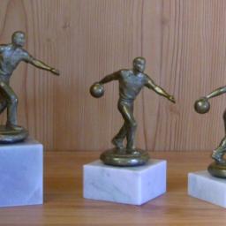 Bowling Figur 11,5/12,5/14,5cm  aus Metall