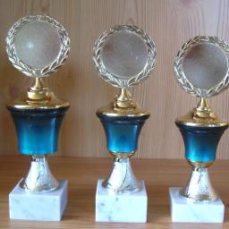 3 Pokale Kunststoff Deckel fest 20 bis 22cm #11.36