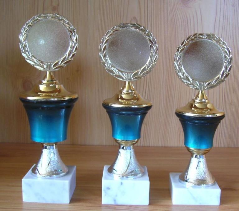 3 Pokale Kunststoff Deckel fest 20 bis 22cm #11.36