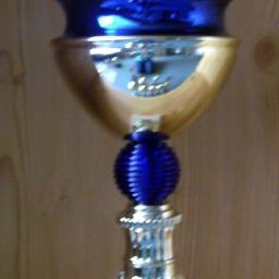 Pokal Kelch gold-blau 45cm #11.2