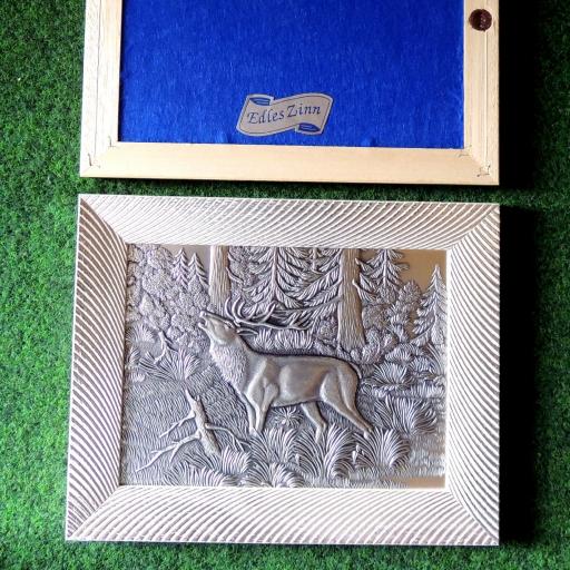 Zinnrelief Hirsch