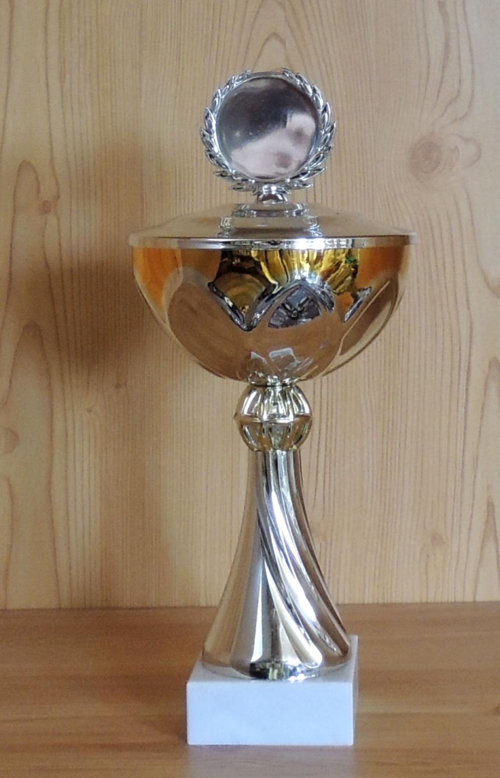Pokal gold-siber 32cm #E 131