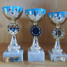 3 Pokale ohne Deckel 15,5 bis 17,5cm #1801