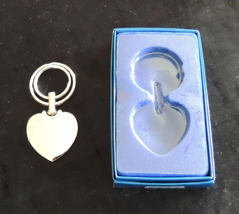 Schlüsselanhänger Herz 2 Ringe