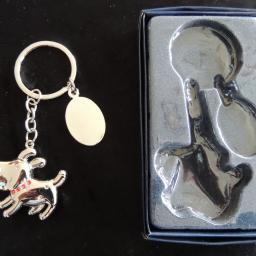 Schlüsselanhänger Hund mit Straß