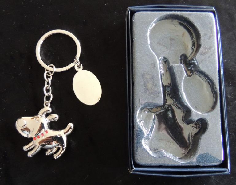 Schlüsselanhänger Hund mit Straß