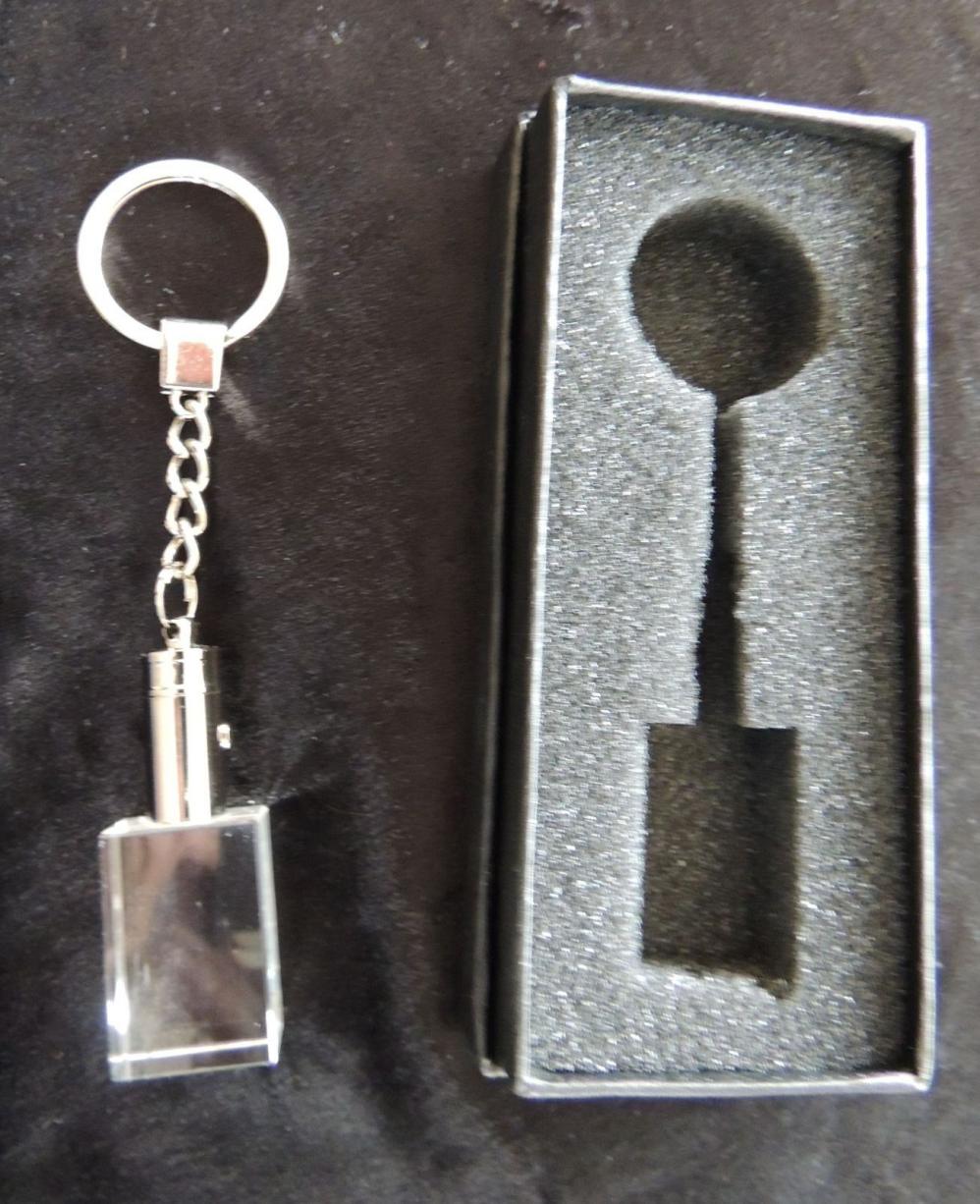 Schlüsselanhänger Glas Raute