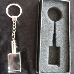 Schlüsselanhänger Glas Raute