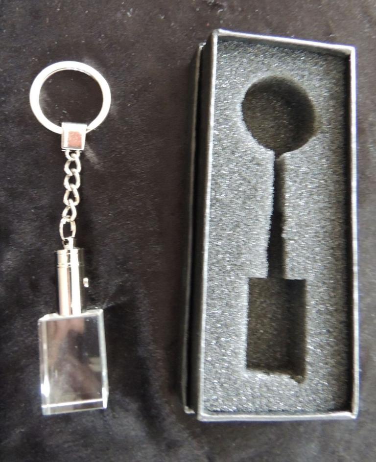 Schlüsselanhänger Glas Raute